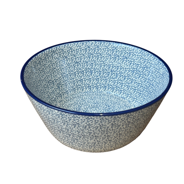 Bol pentru salata Blue Sea, ceramica smaltuita, pictat manual, diametru 20.5 cm [3]