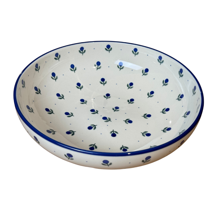 Bol pentru salata Blue Spring, ceramica smaltuita, pictat manual, diametru 27.3 cm [4]