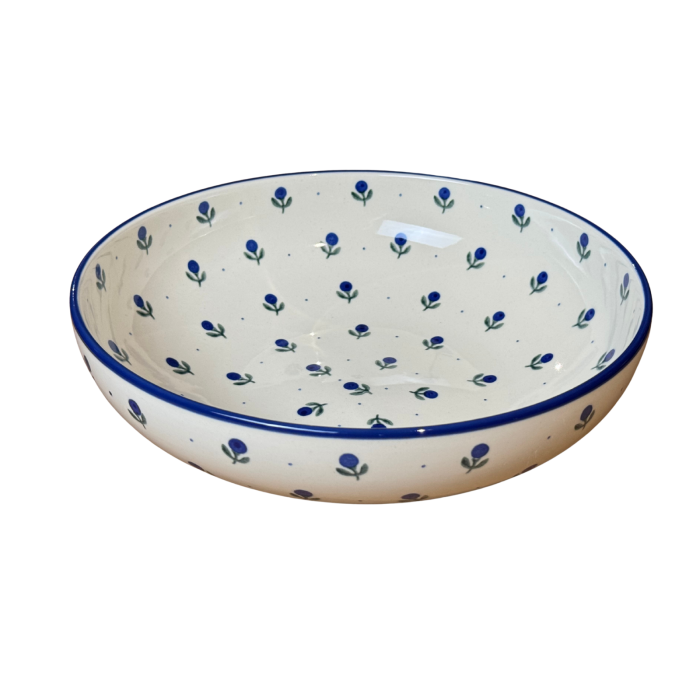 Bol pentru salata Blue Spring, ceramica smaltuita, pictat manual, diametru 27.3 cm [2]