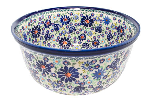 Bol pentru salata Floral Fireworks, ceramica smaltuita, pictat manual, 27,0 cm, volum 4,5 L [5]