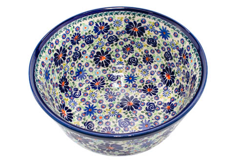 Bol pentru salata Floral Fireworks, ceramica smaltuita, pictat manual, 27,0 cm, volum 4,5 L [2]
