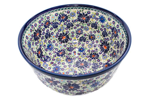 Bol pentru salata Floral Fireworks, ceramica smaltuita, pictat manual, 27,0 cm, volum 4,5 L [3]