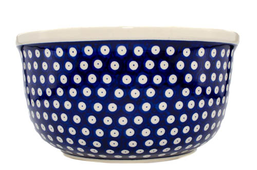 Bol pentru salata Blue Eyes, ceramica smaltuita, pictat manual, 27,0 cm, volum 4,5 L [6]