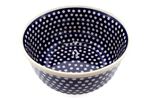 Bol pentru salata Blue Eyes, ceramica smaltuita, pictat manual, 27,0 cm, volum 4,5 L [3]