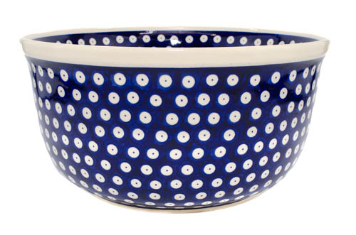 Bol pentru salata Blue Eyes, ceramica smaltuita, pictat manual, 27,0 cm, volum 4,5 L [5]