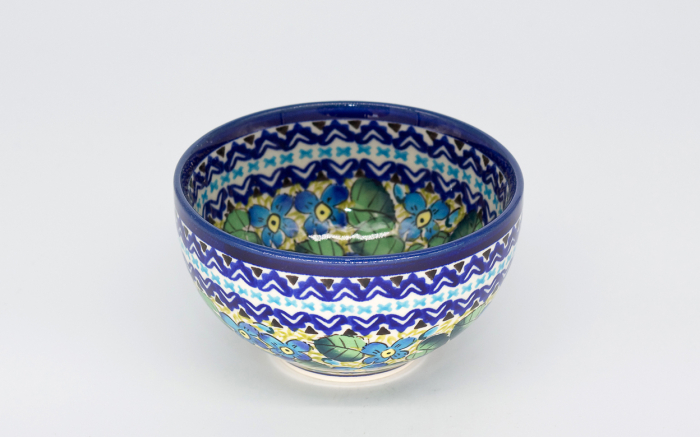 Bol rotund Blossom, ceramica smaltuita, pictat manual, 11,5 cm, volum 300ml [3]