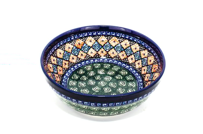 Bol rotund ceramica, Mosaic, smaltuit, pictat manual,17,0 cm, volum 500 ml [2]