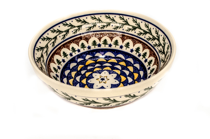 Bol rotund Festive Season, ceramica smaltuita, pictat manual, 20,7cm, volum 1,3 L [2]