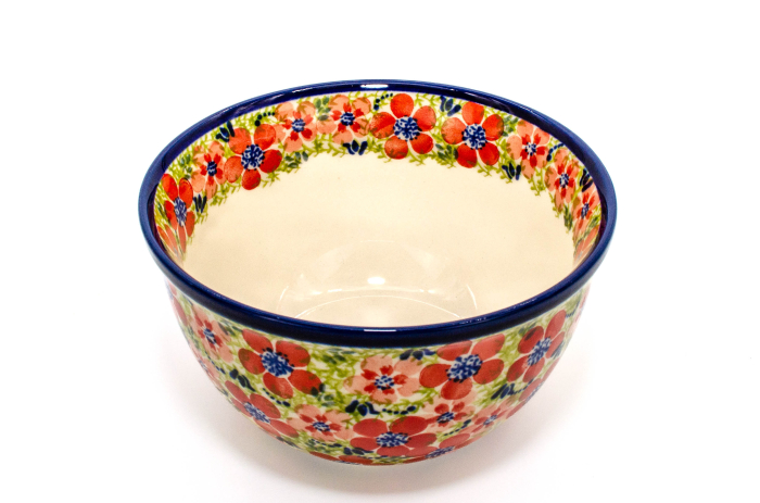 Bol rotund Fire Poppies, ceramica smaltuita, pictat manual, 16,8 cm, volum 1,0 L [3]