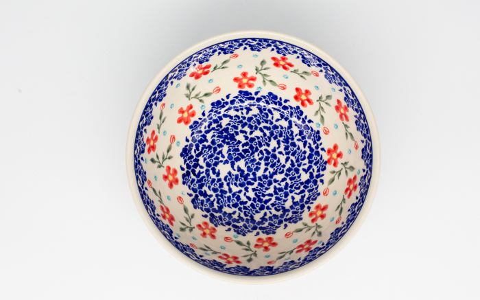 Bol rotund Floral Heaven, ceramica smaltuita, pictat manual, 17,8 cm, volum 800 ml [4]