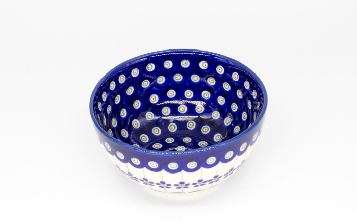 Bol rotund Floral Peacock, ceramica smaltuita, pictat manual, 14,0 cm, volum 450 ml [4]