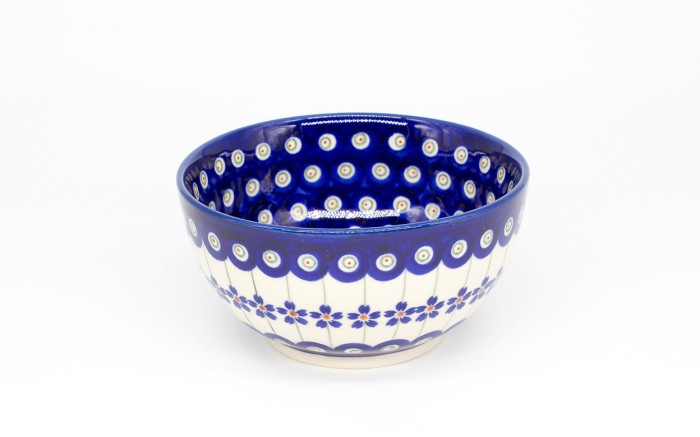 Bol rotund Floral Peacock, ceramica smaltuita, pictat manual, 14,0 cm, volum 450 ml [3]