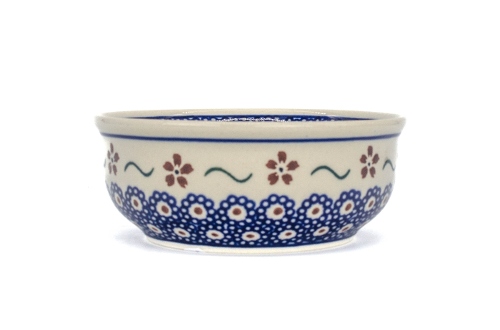 Bol rotund Flowery, ceramica smaltuita, pictat manual, 12,6 cm, volum 250 ml [2]