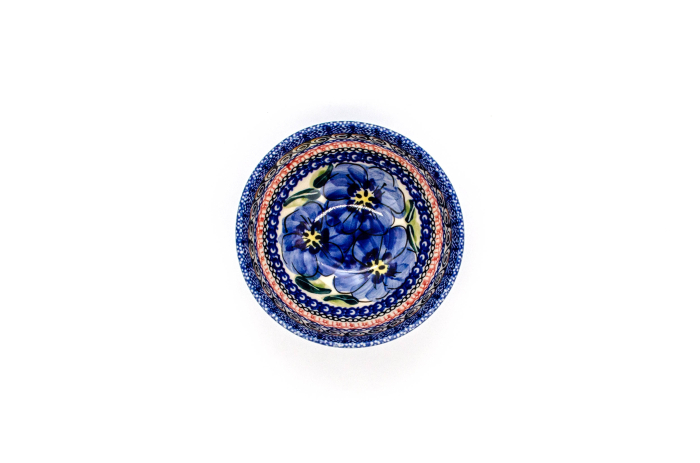 Bol rotund Hibiscus Drops, ceramica smaltuita, pictat manual, 11,5 cm, volum 300ml [3]