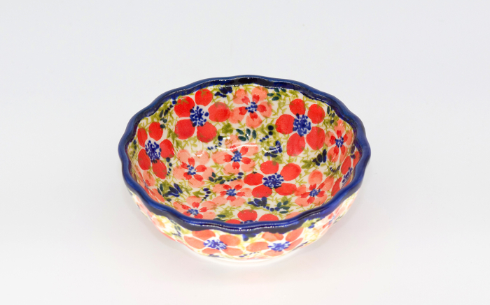 Bol rotund mic Fire Poppies, ceramica smaltuita, pictat manual, 12,1 cm, volum 150 ml [2]