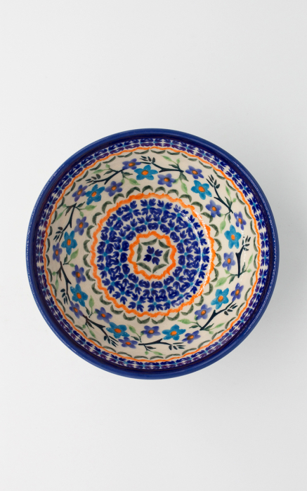 Bol rotund Peace, ceramica smaltuita, pictat manual, 14,9 cm, volum 500ml [4]