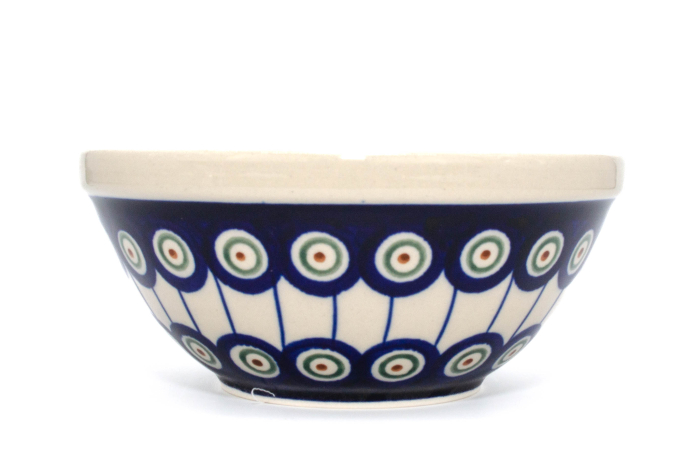 Bol rotund Peacock Eyes, ceramica smaltuita, pictat manual, 14,9 cm, volum 500ml [2]