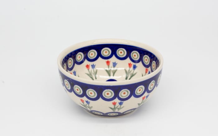 Bol rotund Tulips Pair, ceramica smaltuita, pictat manual, 13,0 cm, volum 400 ml [2]