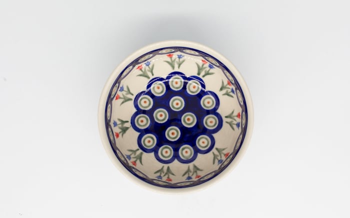 Bol rotund Tulips Pair, ceramica smaltuita, pictat manual, 13,0 cm, volum 400 ml [5]