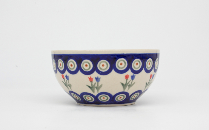 Bol rotund Tulips Pair, ceramica smaltuita, pictat manual, 13,0 cm, volum 400 ml [4]