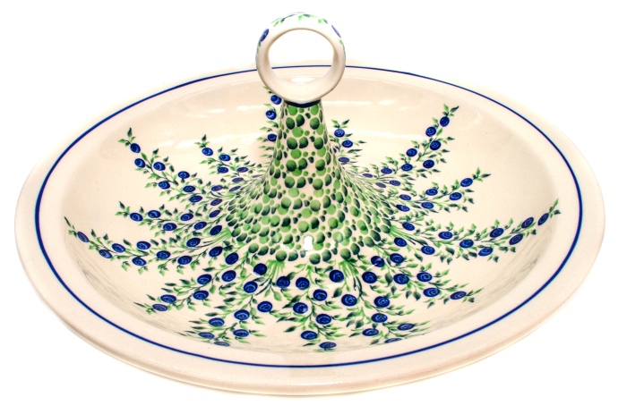 Bol salata Berries, ceramica smaltuita, pictata manual, 34,5 cm, volum 2,0 L [4]