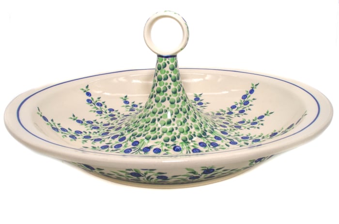 Bol salata Berries, ceramica smaltuita, pictata manual, 34,5 cm, volum 2,0 L [7]