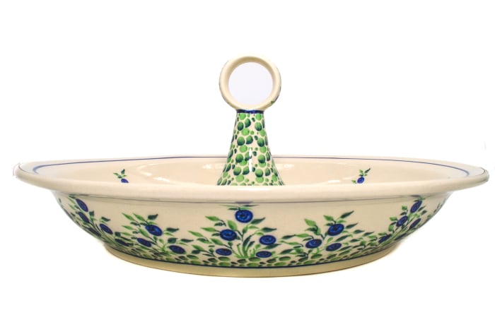 Bol salata Berries, ceramica smaltuita, pictata manual, 34,5 cm, volum 2,0 L [8]