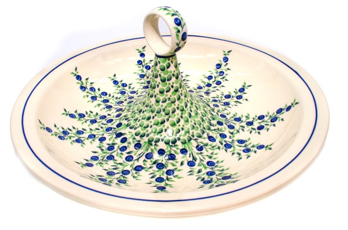 Bol salata Berries, ceramica smaltuita, pictata manual, 34,5 cm, volum 2,0 L [6]