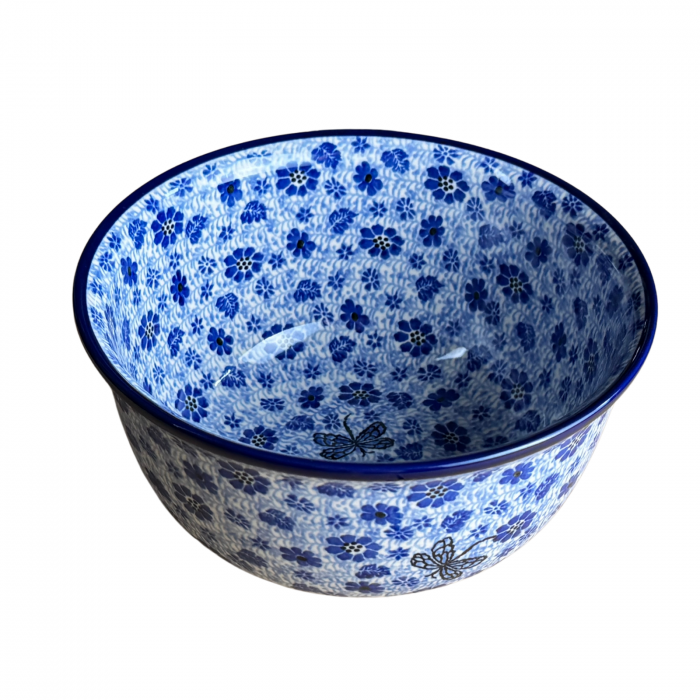 Bol salata Butterfly Dance, ceramica smaltuita, pictat manual, diametru 21,5 cm [6]