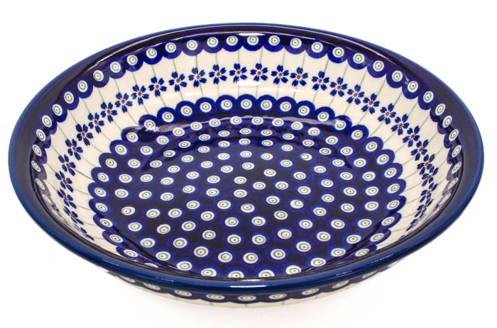 Bol salata Floral Peacock, din ceramica smaltuita, pictat manual, 25,2 cm, volum 1,4 L [2]