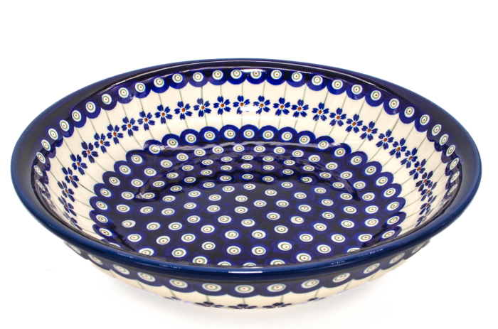 Bol salata Floral Peacock, din ceramica smaltuita, pictat manual, 25,2 cm, volum 1,4 L [3]