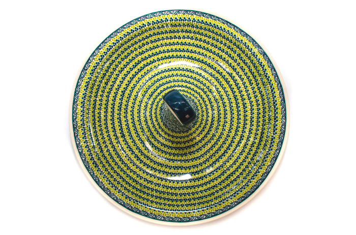 Bol salata Leaf Bed, ceramica smaltuita, pictata manual, 34,5 cm, volum 2,0 L [2]
