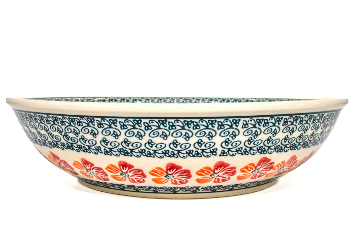 Bol salata Poppy Rain, din ceramica smaltuita, pictat manual, 25,2 cm, volum 1,4 L [6]