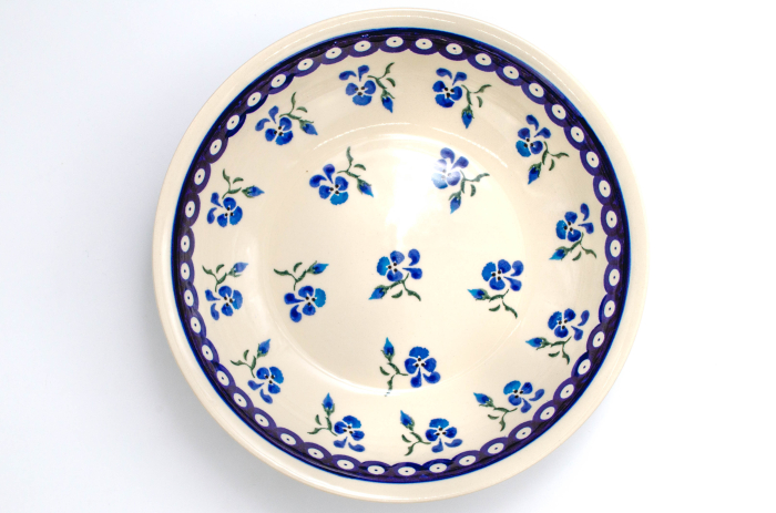 Bol salata Spring, ceramica smaltuita, pictat manual, 25,2 cm, volum 1,4 L [4]