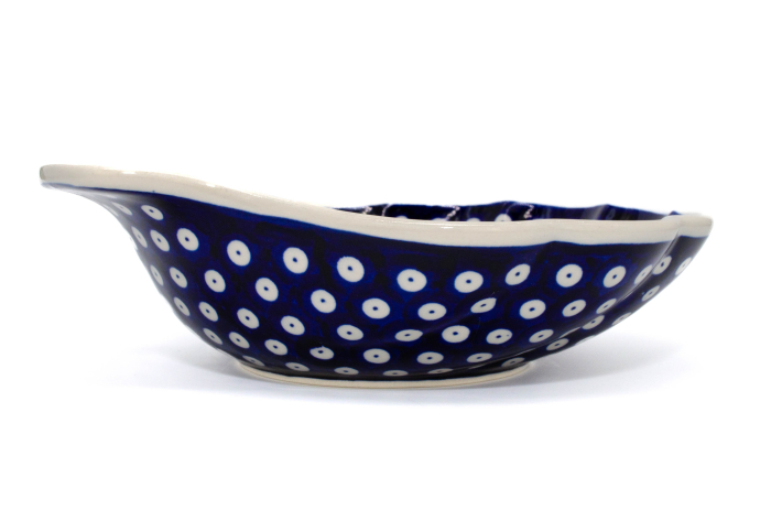 Bol "scoica" Blue Eyes, ceramica smaltuita, pictat manual, 23,5 cm, volum 650 ml [4]