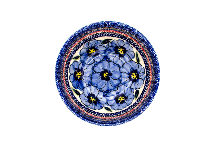 Bol supa, rotund Hibiscus Drops, ceramica smaltuita, pictat manual, 15,5 cm, volum 700 ml [2]