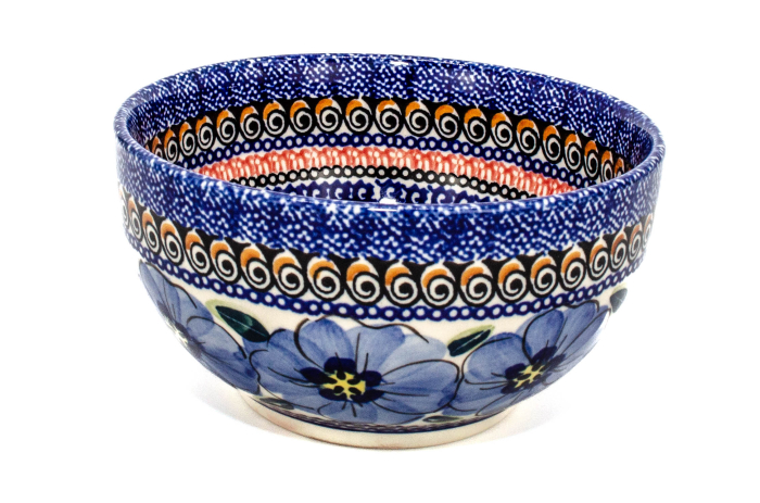 Bol supa, rotund Hibiscus Drops, ceramica smaltuita, pictat manual, 15,5 cm, volum 700 ml [3]