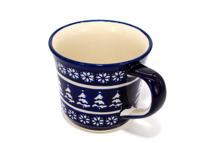 Cana ceramica smaltuita pentru cafea/ceai/vin fiert Christmas Night, pictata manual, 500 ml [3]
