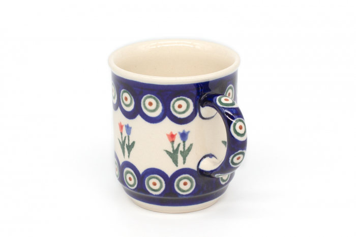 Cana ceramica smaltuita pentru ceai / cafea Tulips Pair, pictata manual, 250 ml [4]