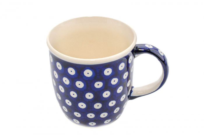 Cana ceramica smaltuita pentru ceai / cafea / vin fiert Blue Eyes, pictata manual, 350 ml [6]