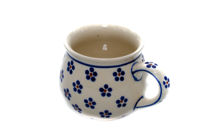 Cana ceramica smaltuita pentru ceai / cafea / vin fiert Daisy Field, in forma de "balon", pictata manual, 220ml [3]