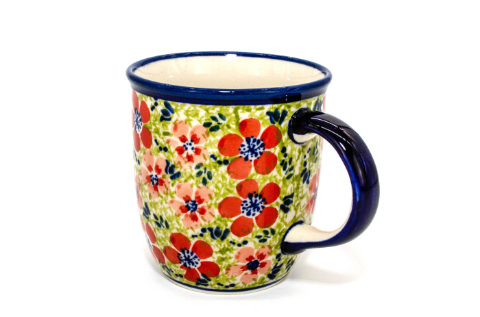 Cana ceramica smaltuita pentru ceai / cafea / vin fiert Fire Poppies, pictata manual, 350 ml [4]