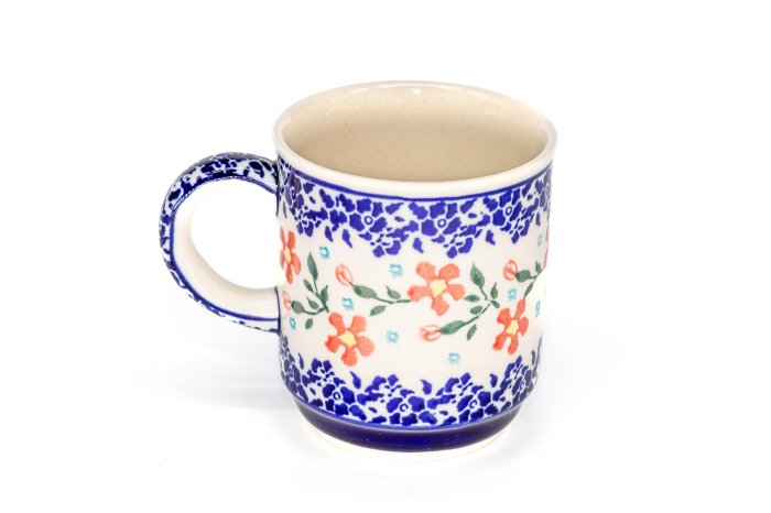 Cana ceramica smaltuita pentru ceai / cafea / vin fiert Floral-Heaven, pictata manual, 250 ml [4]