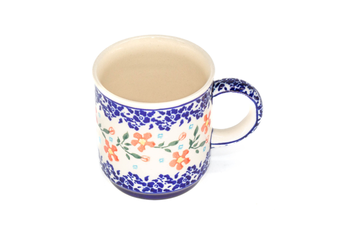 Cana ceramica smaltuita pentru ceai / cafea / vin fiert Floral-Heaven, pictata manual, 250 ml [2]