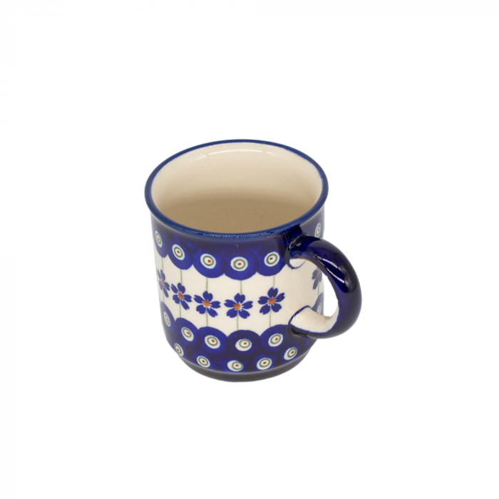 Cana ceramica smaltuita pentru ceai / cafea / vin fiert Floral Peacock, pictata manual, 250 ml [2]