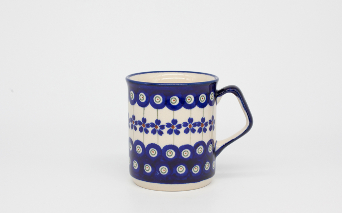 Cana ceramica smaltuita pentru ceai / cafea / vin fiert Floral Peacock, pictata manual, 250 ml [2]