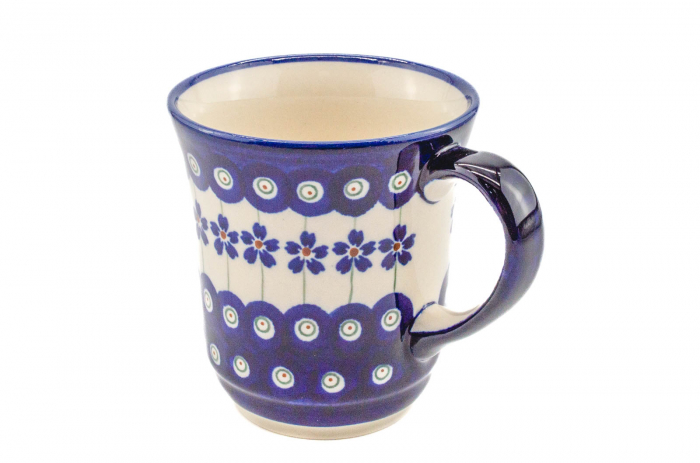 Cana ceramica smaltuita pentru ceai / cafea / vin fiert Floral Peacock, pictata manual, 300 ml [2]