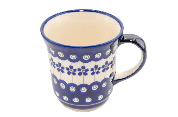 Cana ceramica smaltuita pentru ceai / cafea / vin fiert Floral Peacock, pictata manual, 300 ml [5]