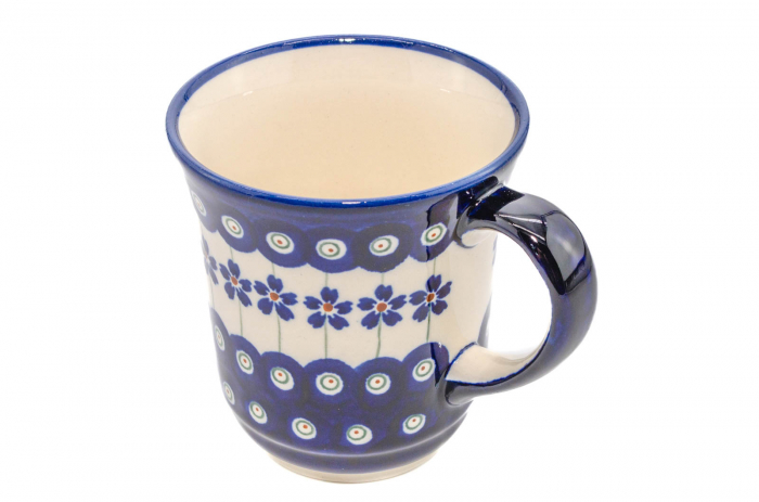 Cana ceramica smaltuita pentru ceai / cafea / vin fiert Floral Peacock, pictata manual, 300 ml [4]