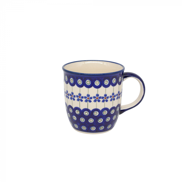 Cana ceramica smaltuita pentru ceai / cafea / vin fiert Floral Peacock, pictata manual, 350 ml [2]